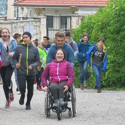 Start der Staffel von der Waldorfschule Karl Schubert Graz nach Eisenstadt