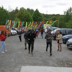 Ankunft der Staffel in der Waldorfschule Karl Schubert Graz